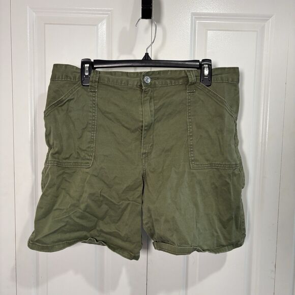 Levi’s 550 Shorts Womens 16 Relaxed Fit Green Utility Y2K Cargo Boho Core OG - Picture 1 of 7